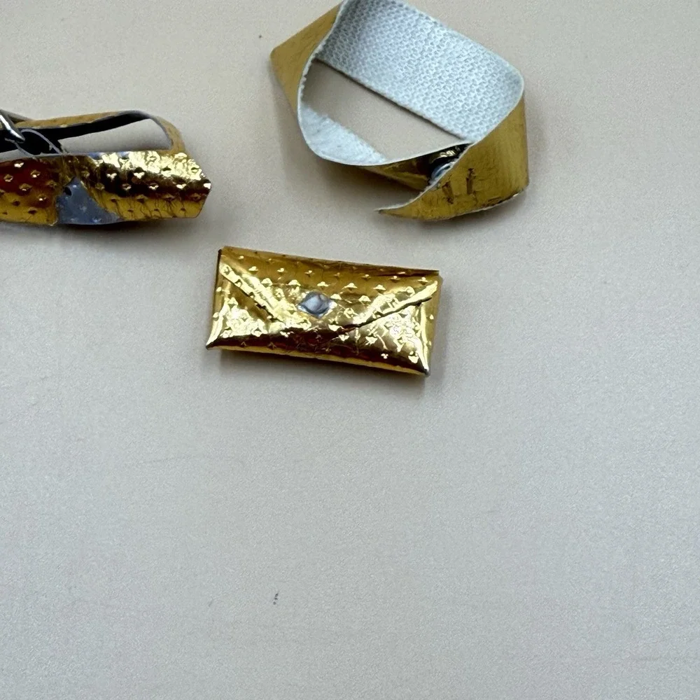 Vintage Barbie 1960s Gold Dimple Clutch Purse Belt Accessories Lot